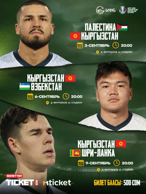 Кыргызская Республика – Шри-Ланка: Отборочные игры Кубка Азии U23 2026